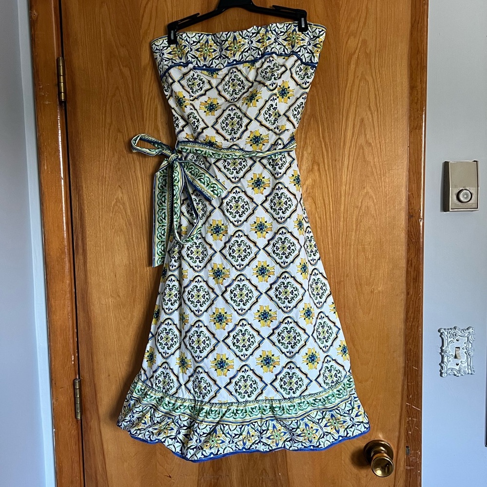 Antonio Melani Valerie Mosaic Strapless Dress Size 8. NWOT